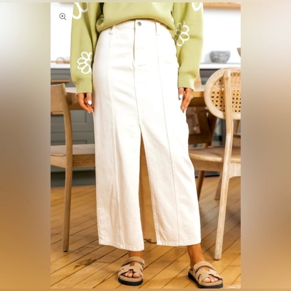 Miou Muse Dresses & Skirts - MIOU MUSE FRONT SLIT DENIM MAXI SKIRT NWT - SZ M